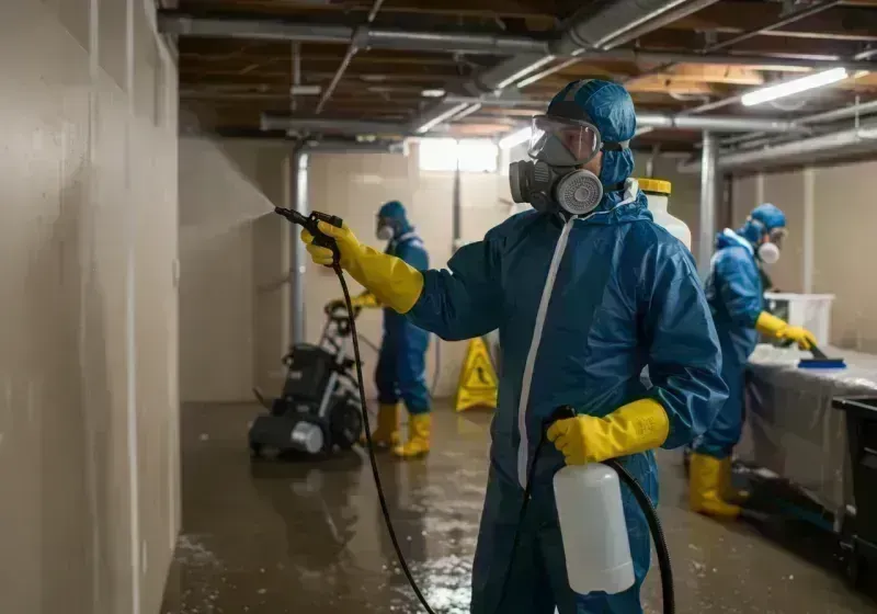 Basement Sanitization and Antimicrobial Treatment process in Ladera, CA